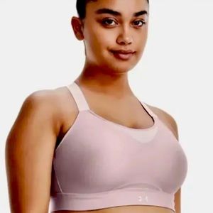 NWOT UNDER ARMOUR 3X Plus Infinity High Support Sports Bra Dash Pink 44DD/DDD